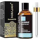 MAYJAM Olio Essenziale Di Gelsomino 100ml, Olio Di Gelsomino Per Diffusori, Umidificatori, Fai Da Te, Casa, Guardaroba