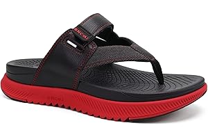 ONCAI Mens Orthopedic Flip Flops Men's Walking Sandals with Arch Support Sport Recovery Sandal for Man size 6-13