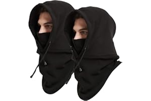 Novawo Winter Balaclavas Hat Thicken Fleece Ski Face Cover Neck Warmer Scarf Windproof Cap