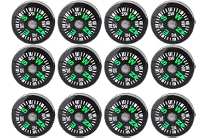 Mini Compass, 20 Mm 12 St Mini Fickolja Fylld Kompassplast överlevnadsknapp Kompass för Utomhus Vandring Camping
