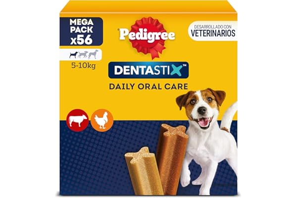Pedigree Dentastix Snack Dental para la Higiene Oral de Perros Pequeños (1 Pack de 56ud)