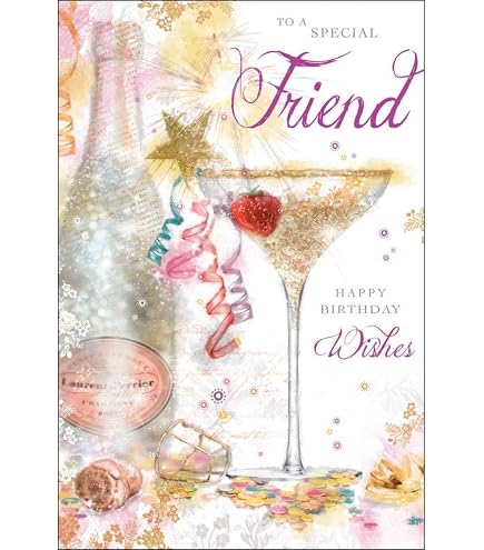 Second Ave Geburtstagskarte „Special Friend“ – Quadratische Premium-Karte (145x145 Mm) Mit Umschlag
