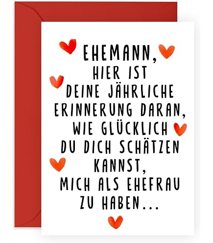 Stuff4 52. Hochzeitstag Karte – „Bester Ehemann“ – 145x145 Mm, Mit Umschlag