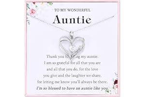 VOSAP Gifts for Wife Mum Nana Grandma, Double Heart Necklace for Women, Christmas Birthday Mothers Day Valentines Gifts for Her, Stocking Fillers for Women