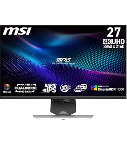TCL 27R83U 4K UHD QD Mini-LED Gaming Monitor, 27