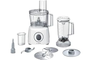 Bosch Hausgeräte MCM3200W - Robot de cocina compacto (800 W, 2,3 L, SmartStorage), color blanco y gris