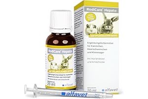 ALFAVET RodiCare® Hepato Einheit: 20 ml Ergänzungsfuttermittel für Kaninchen, Meerschweinchen und Kleinnager Mit Mariendistel und Artischocke