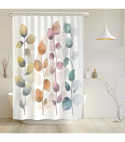 Tenda Da Doccia Impermeabile 180x200 Cm Anti-Muffa - Con 12 Anelli, Design Blooming - Foto 7