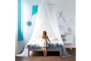 SZHTFX Rainbow Bed Canopy,X-Large Princess Rainbow Canopy Hanging Netting for Girls Bedroom Decor,Kids Fairy Dream Play Tent for Room,Reading Corner (White)