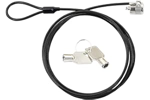 PNGKNYOCN de sécurité anti-vol de verrouillage par câble, plaque de sécurité Plaque de verrouillage universel pour ordinateur portable de verrouillage, verrouillage des touches (avec 2 clés) 1.8m