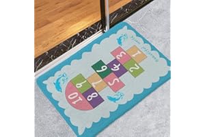 URMAGIC Tapis de marelle pour Enfants, Tapis antidérapant 60X180cm, Tapis de Jeu pour Chambre d'enfants, Tapis éducatif Doux Lavable pour Enfants, Tapis pour Enfants, Cadeau pour Fille/garçon