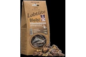 Petman Lobtüte - Dry BARF, Leckerli, Belohnung, Naturkausnack (Petman Lobtüte BLEIB! Hähnchenherzen, 80g)