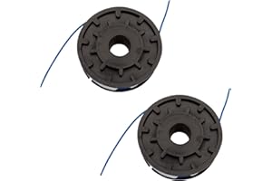 First4spares 2 x double feed spool & line for most MacAllister, Qualcast, Florabest, Parkside, Draper, Performance Power, JCB & Grizzly strimmers