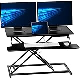 Ribelli Supporto per Monitor per scrivania Regolabile in Altezza scrivania per Lavorare in Piedi o seduti Regolabile in Altez