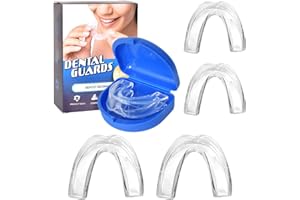 ZIMOER 4 Stück Knirscherschiene für Nacht, 2 Größen Mundschutz zum Zähneknirschen, Aufbissschiene Mit Einer Speicherbox, Komfort Silikon Zahnschiene Mundschutz, Schnarchschiene für Anti Schnarch, Beißschiene