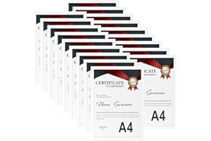 Hoikwo Multiples Juego de 18 Marcos A4, Blanco Marcos din a4 de PVC para Colgar en la Pared o Sobre la Mesa