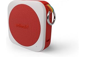 Polaroid P1 Music Player (Red) - Super Portable Wireless Bluetooth Speaker Rechargeable with IPX5 Waterproof and Dual Stereo Pairing