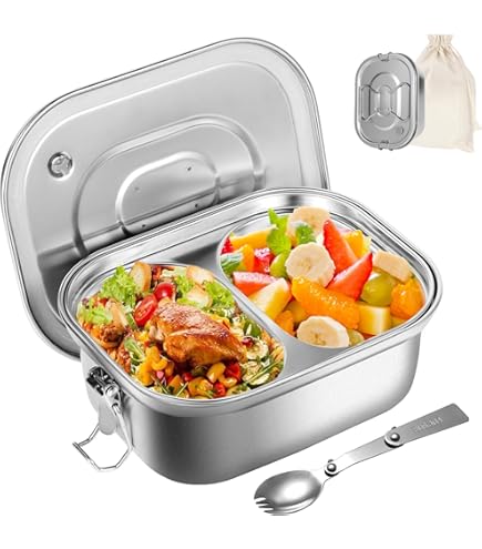 Boîte à Déjeuner Ronde Avec Couvercle, Sac Anti-fuite En