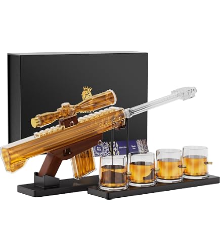 Whiskey-Dekanter-Set Mit 2 Gläsern – 958 Ml, Kristall, Inkl. Liköranhänger, Geschenk Für Männer