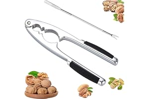 May Huang Cascanueces, Alicate para Nuez, Abridor de Nogal, Aleación Aluminio Cascanueces, Abridor Castañas, Avellanas y abridor nueces, Nueces, Castañas, Nueces de Brasil, Almendras (A)