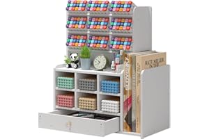 Kaishuai Cancelleria Porta penne per scrivania, con cassetto,per ufficio, casa e scuola multifunzione