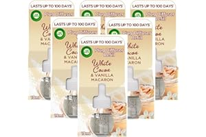 6 x wkłady do oleju Air Wick Plug in - biały kakao i makaronik waniliowy