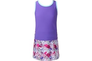 Aislor Ropa Deportina Niña Conjuntos Deporte Tenis Fitness Top + Falda Deportiva Niñas Traje Deportivo Correr Ejercicio Ciclismo Ropa Deporte 2 Pcs