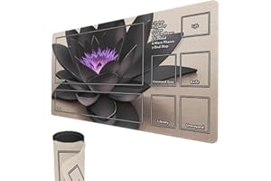 SMATCAMP MTG Spielmatte, 60x35cm Spielmatte für TCG MTG Kartenspielmatte, genähte Kanten, MTG Spielmatte mit Zonen, Glatte Gummioberfläche, Kampfspielmatte