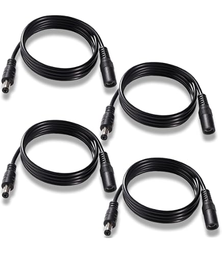 Cavo Prolunga DC 12V 5m – Spina 5,5x2,1mm Maschio-femmina Per LED, CCTV E Monitor Auto, Nero