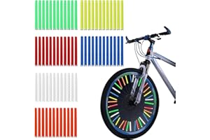 Txeouse Riflettori per Raggi 72 Pezzi Copri Raggi Catarifrangenti Riflettori Raggi Bicicletta Facile da Montare per Bambini &Adulti Bicicletta
