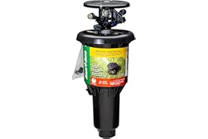Rain Bird AG-5 All Gallonage Pop-Up Impact Sprinkler, Adjustable 20° - 360° Pattern, 24' - 45' Spray Distance ,Black