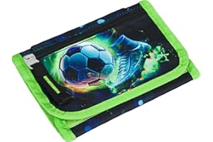 Baagl Brustbeutel Kinder - Geldbörse für Jungen - Geldbeutel, Mini Portemonnaie, Kleingeld Münzbörse (Fußball FC)