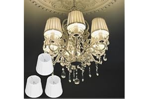 Tissting Pantalla de Lámpara de Tela, Elegante Tulipa para Lámpara de Pie o de Pared con Clip de Hierro Seguro, Pantalla de Tela para Dormitorio, Salón y Oficina