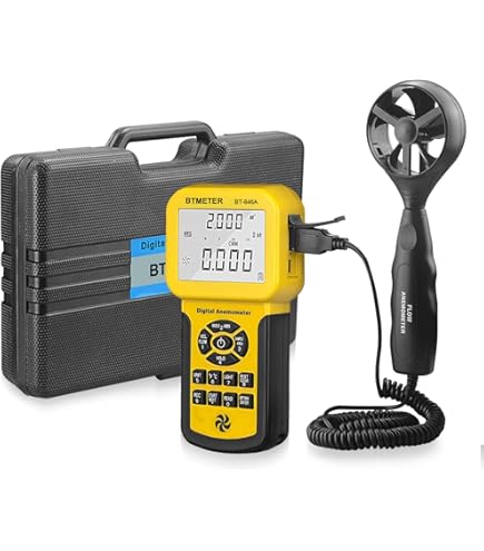 BTMETER BT-100 Digitale Anemometer Windsnelheidsmeter - Handheld Met Temperatuur En CFM