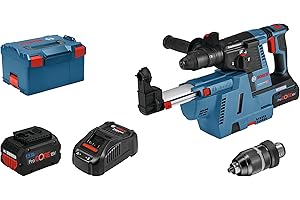 Bosch Professional system 18V: akumulatorowy młot udarowo-obrotowy GBH 18V-26 F (2 akumulatory ProCORE18V 5.5 Ah, ładowarka GAL 1880 CV, walizka L-BOXX)