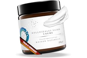 ‎MAISON NATURELLE MAISON NATURELLE® | Kolloidales Silber Creme (100 g) - VERGLEICHSSIEGER 2020 - Natürliche Silbercreme mit 1000 ppm - Kollodiales, natürlches Silber