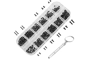 MXYVRIX 240 Pezzi M2 M2.5 M3 Viti per Riparazione Computer Portatile Universale,Kit Assortimento di Viti Phillips a Testa Piatta, Viti per Laptop, Nero - Incluso Contenitore per la Conservazione
