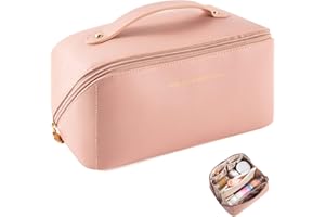 Cynamus Borsa da Toilette da Viaggio, Trousse da Viaggio, Beauty Case da Viaggio, Borse da Toilette Impermeabile Portatile per Donne, Perfetto per Viaggio/All'aperto-Rosa