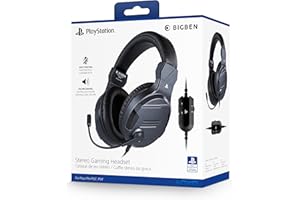 BIGBEN INTERACTIVE Bigben Cuffie Gaming V3 PS4 PS5 Ufficiale Sony PlayStation, Grigio Titanio [Importación italiana]