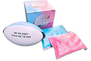 Sass Party & Gifts Gender Reveal Exploding Rugby Ball - Includes Blue and Pink Powder - Perfect Reveal For Rugby Fan