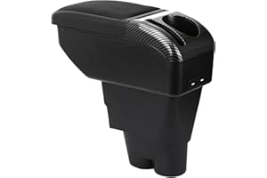 ZENVI Repose-bras Compatible with Peugeot 207 Accoudoirs 207 CC Console Centrale Accoudoir Bicouche Espace Rangement Peut Etre Utilise Comme Coudiere Pour Conducteur（style noir）