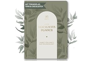 ‎BIROYAL Hochzeitsplaner Deutsch A4 | 180°-Aufschlag - Ohne Andrücken flach öffnen | 160 Seiten Wedding Planner mit Terminplan, Checklisten, Tipps & Kalender | Hochzeitsplaner Buch für Verlobungsgeschenk