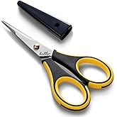 Beaditive Precision Craft Scissors - Ultra Sharp Stainless Steel Blades & Non-Slip TPR Handles - Adult & Kid Scrapbooking Sci
