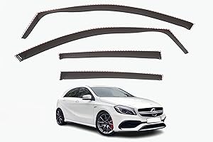 AIRFLUX Set di 4 deflettori d'aria compatibili con Mercedes Benz Classe A W176 5 porte Hatchback 2013 2014 2015 2016 2017 2018