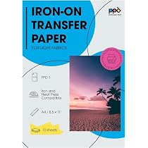 PPD Transferpapier A4 – 100 Vellen Voor Licht Textiel, Strijkijzer Of Pers