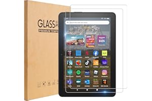 TOPESCT 2 Pack Screen Protector for Fire 8(10th Gen/12th Gen - 2020/2022 Released)/Fire 8 Plus/Fire 8 Kids[2.5D Edge]