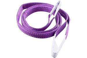 TOOLOFLIFE Crane Cargo Strap, 1T 4M Webbing Lifting Sling Strap, 10mm Thickness Polyester Webbing Lifting Cargo Sling Strap, Webbing Lifting Sling Strap for Lifting a Merchandise or Vehicle (Purple)