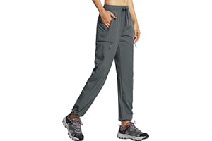 Libin Pantaloni Trekking Donna Estivi Montagna Pantalone da Cargo Leggeri ad Asciugatura Rapida Casual Escursionismo Abbigliamento con Tasche Cerniera