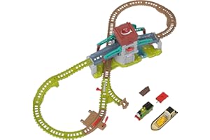 Thomas & Friends Train Set Talking Bulstrode & Which-Way Bridge Track Playset with Sounds & Percy Engine for Kids Ages 3+ Years, UK English Version, HYR84