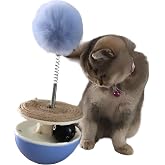 AEE&reg; 5 &Ouml;zellikli İnteraktif XL Kedi Oyuncağı Hacıyatmaz T&uuml;yl&uuml; Peluş Tırmalama İpi Zilli Top Tower of Tracks